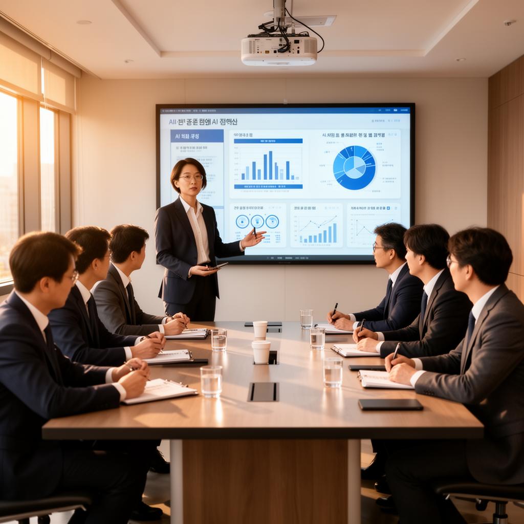 임원 대상 AX 전략 교육 워크숍 장면